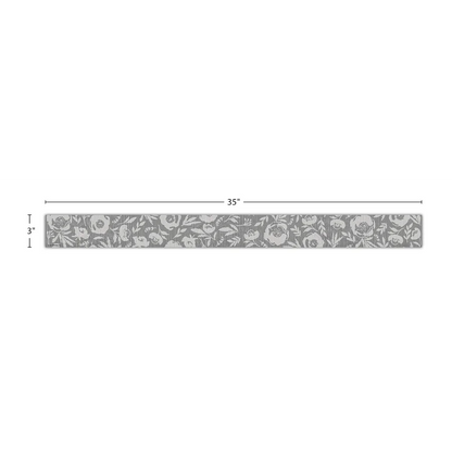 Classroom Cottage Gray Floral Straight Border