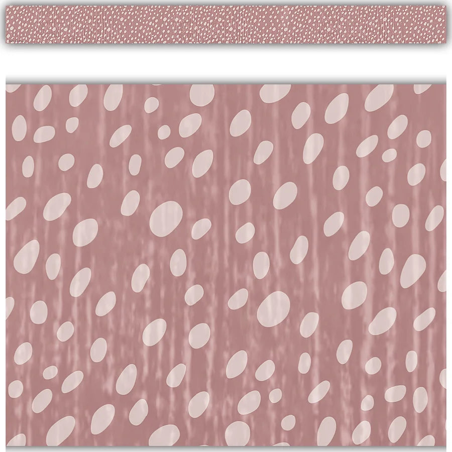 Classroom Cottage Vintage Rose Dots Straight Border