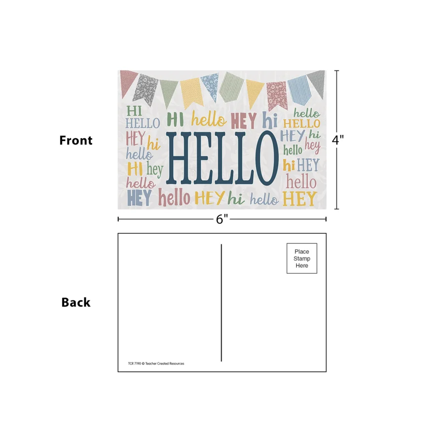 Classroom Cottage Hello Postcards