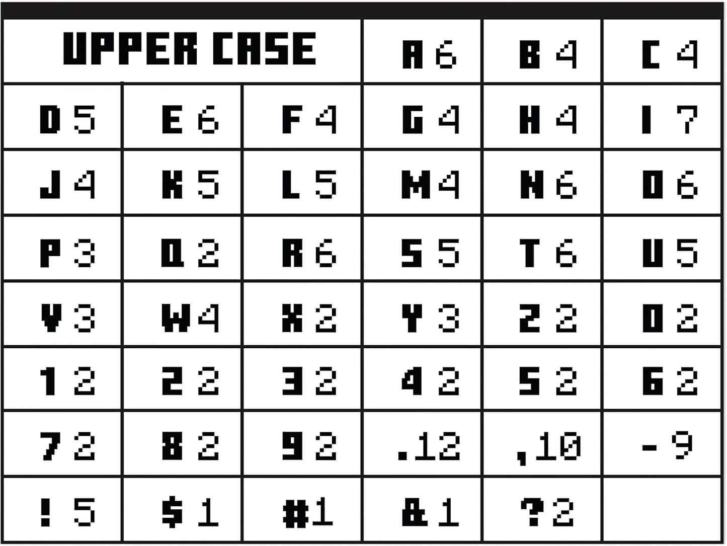 Eureka Minecraft Letter, Number, Punctuation Mark, and Symbol