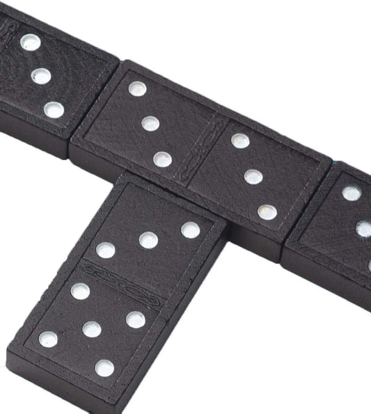 Double Six Wooden Dominoes