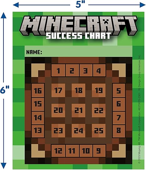 Eureka Minecraft Mini Student Sticker Reward Charts