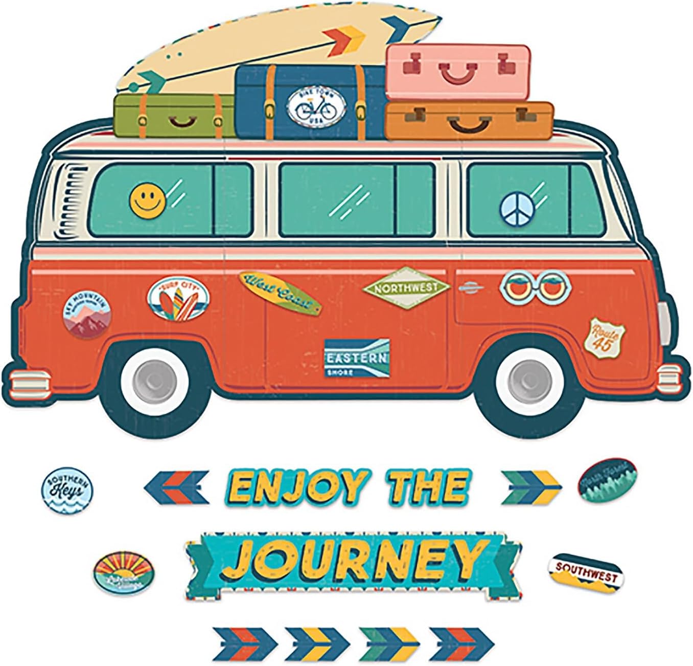 Eureka Adventurer Enjoy The Journey Giant Van Bulletin Board Set