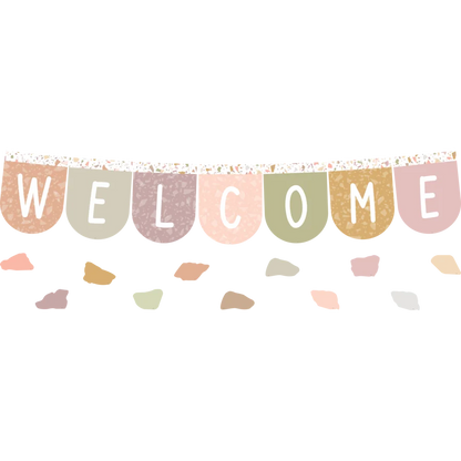 Terrazzo Tones Welcome Bunting Bulletin Board