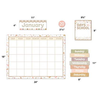 Terrazzo Tones Calendar Bulletin Board
