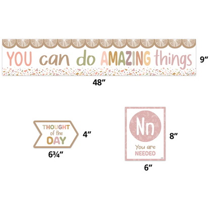 Terrazzo Tones Alphabet Affirmations Bulletin Board