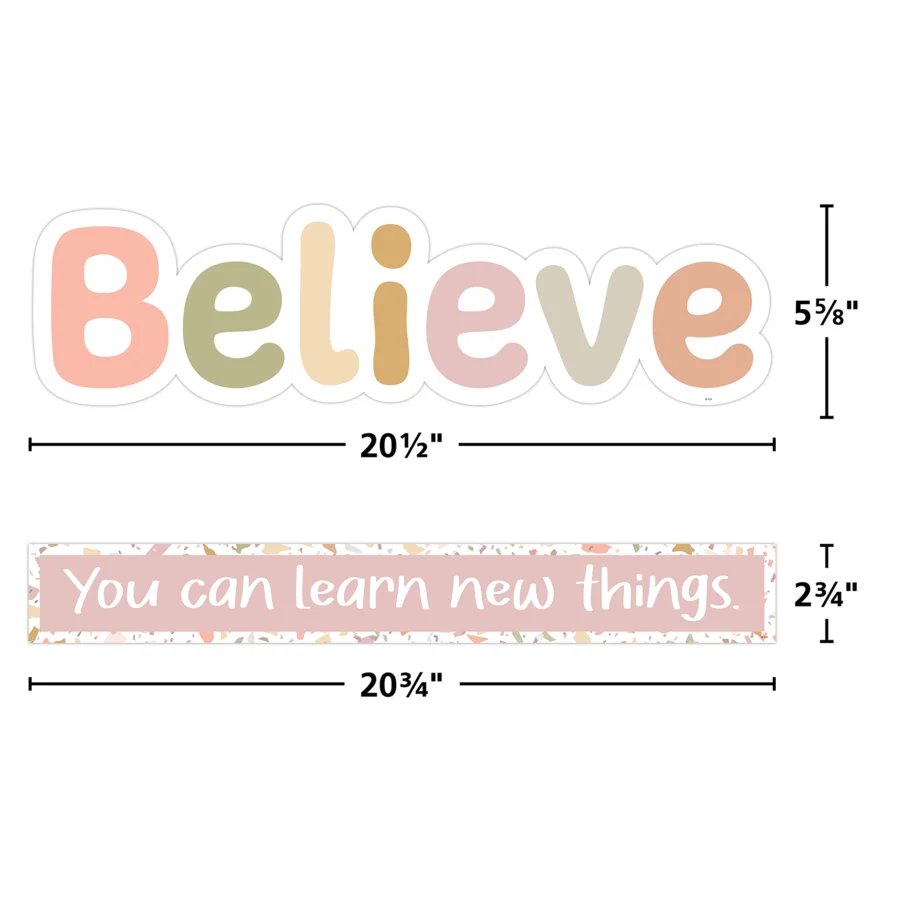 Terrazzo Tones Believe You Can Mini Bulletin Board