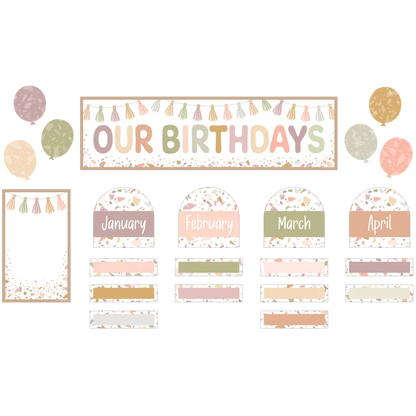 Terrazzo Tones Our Birthdays Mini Bulletin Board