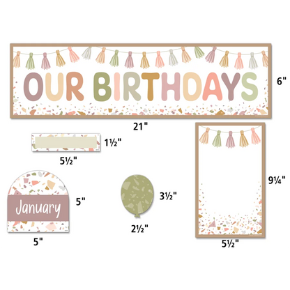 Terrazzo Tones Our Birthdays Mini Bulletin Board