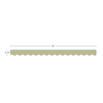 Olive Green Scalloped Border
