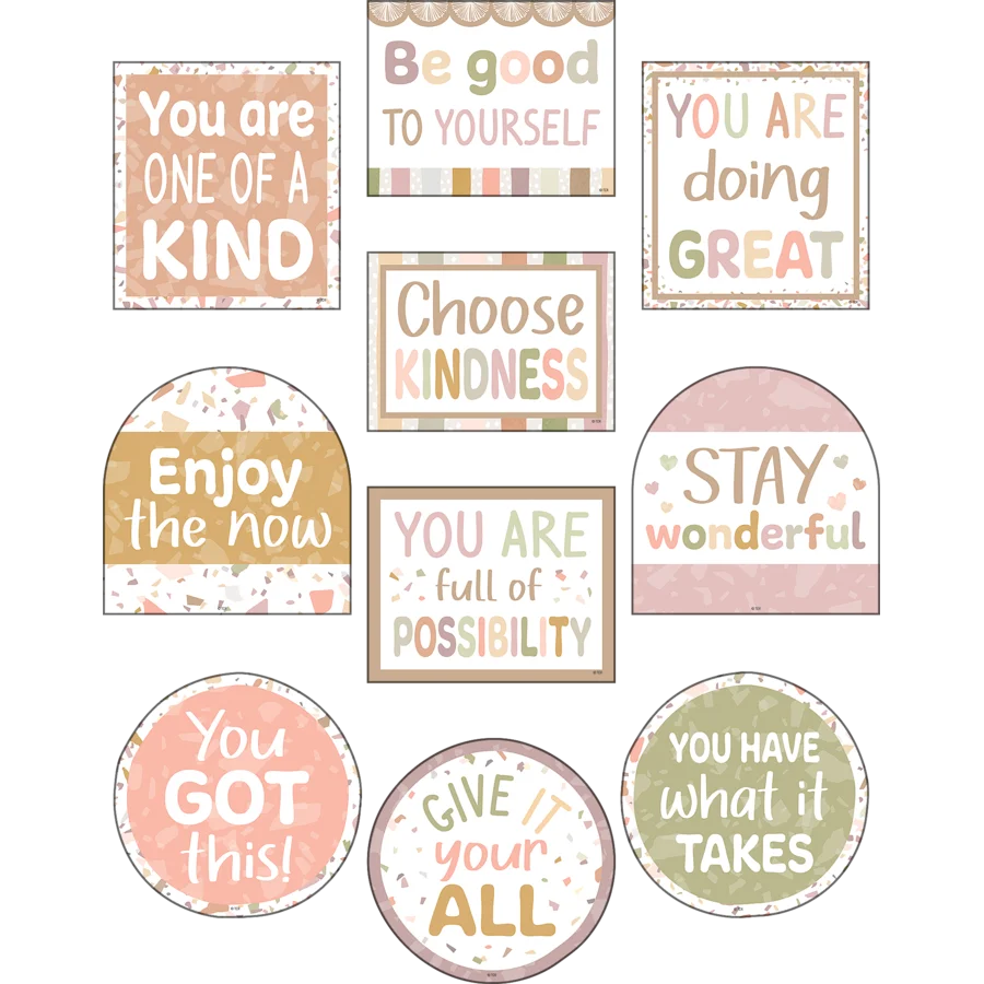 Terrazzo Tones Positive Sayings Accents