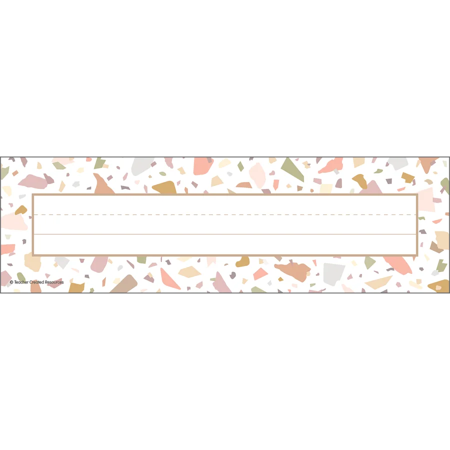 Terrazzo Tones Flat Name Plates