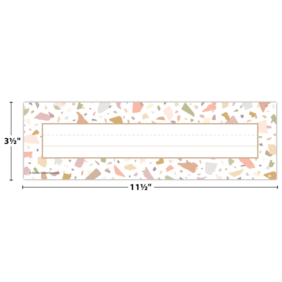 Terrazzo Tones Flat Name Plates