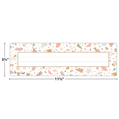 Terrazzo Tones Flat Name Plates