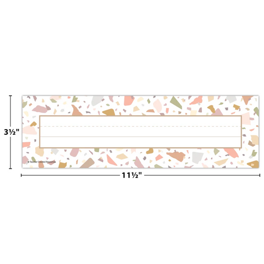 Terrazzo Tones Flat Name Plates