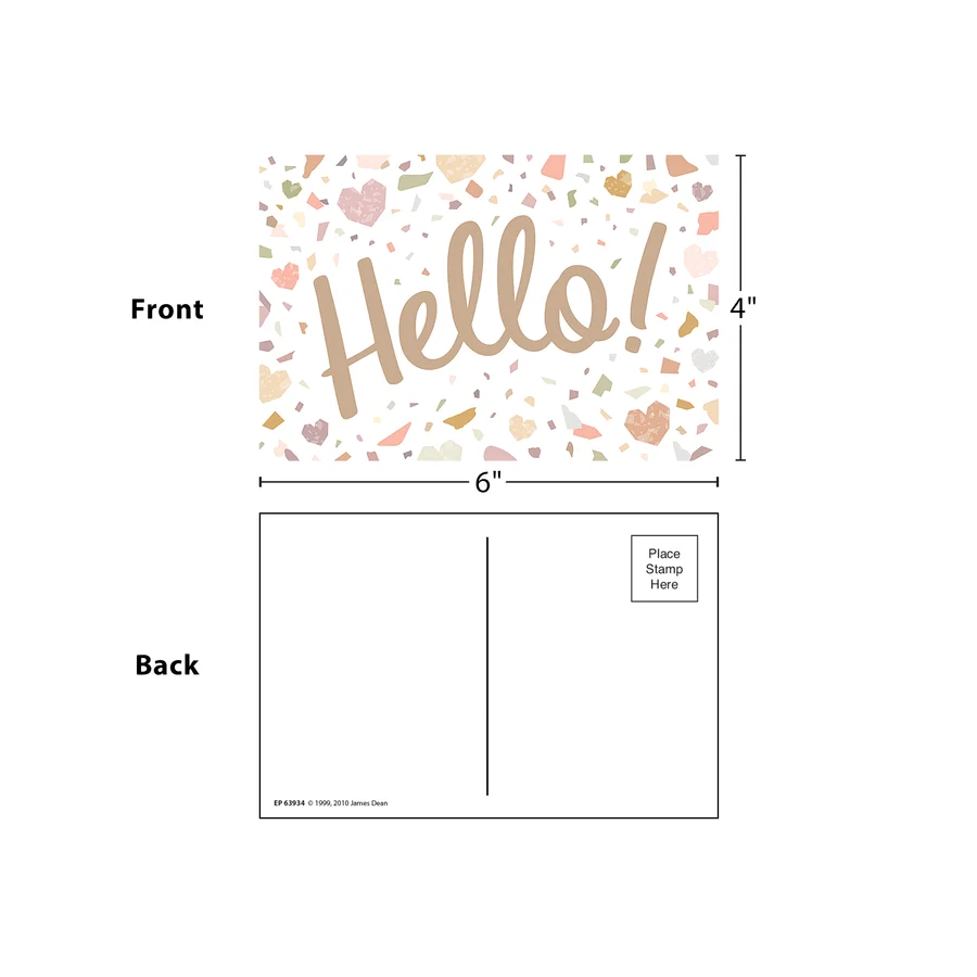 Terrazzo Tones Hello Postcards
