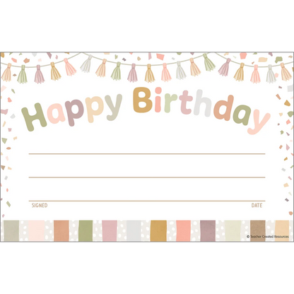Terrazzo Tones Happy Birthday Awards