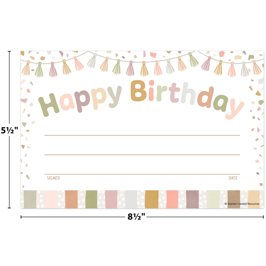 Terrazzo Tones Happy Birthday Awards