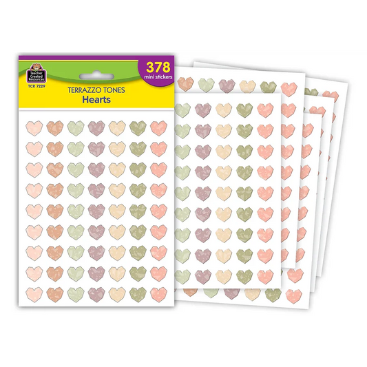 Terrazzo Tones Hearts Mini Stickers