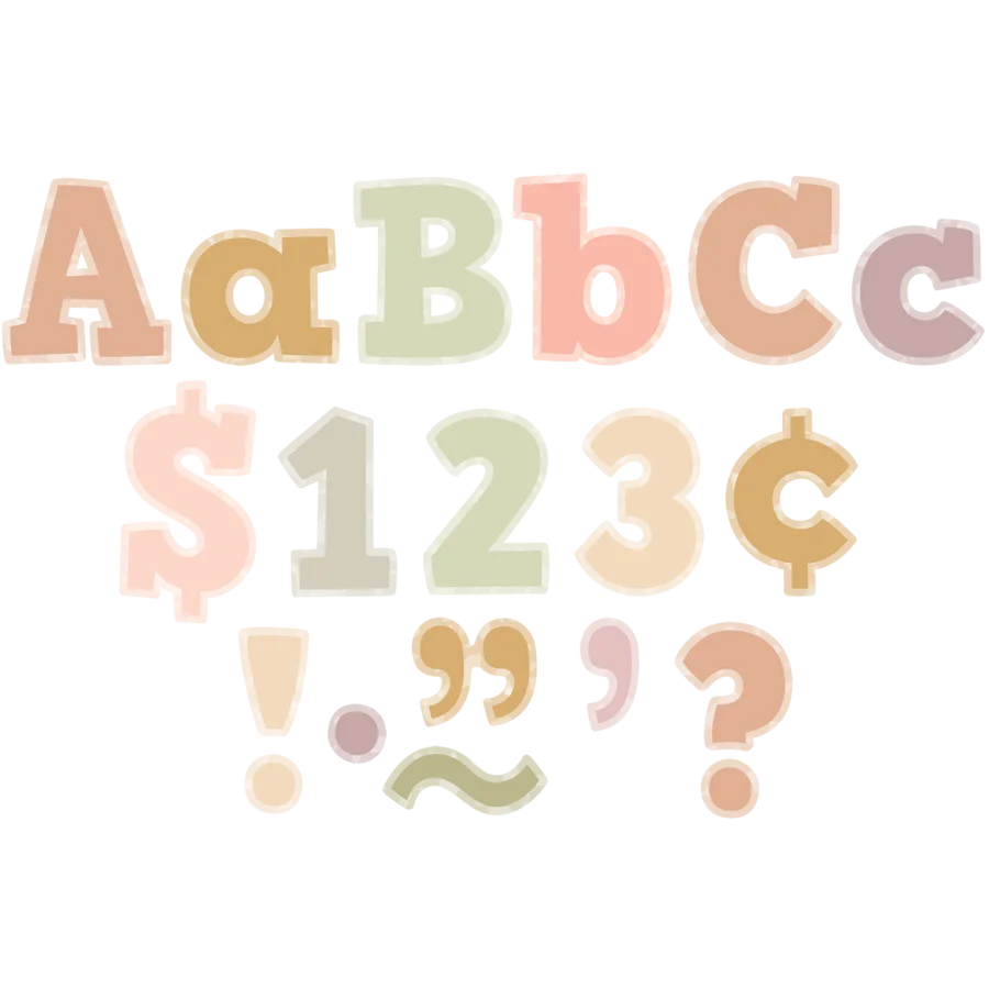 Terrazzo Tones Bold Block Letters Combo Pack