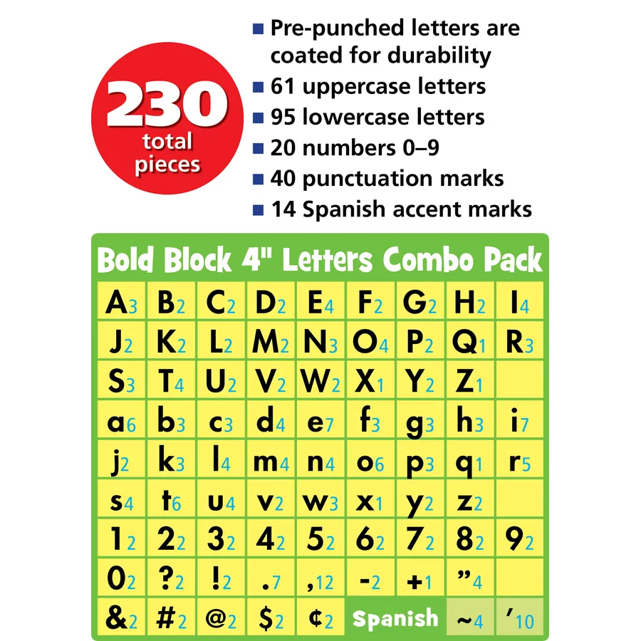 Terrazzo Tones Bold Block Letters Combo Pack