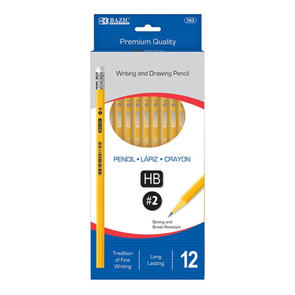 #2 Yellow Pencils with Eraser