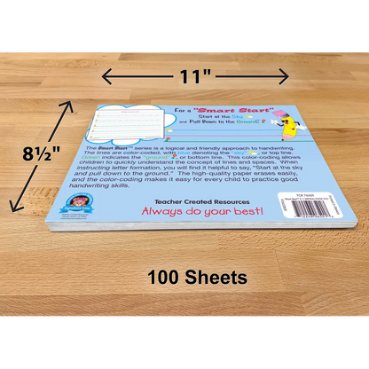 Smart Start K-1 Writing Paper: 100 Sheets