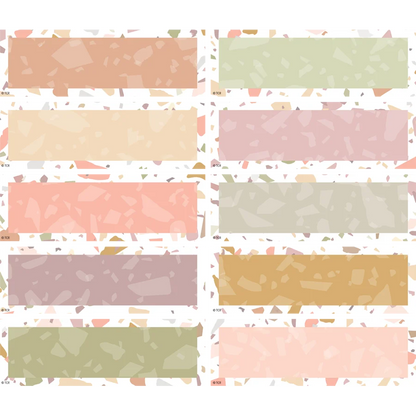 Terrazzo Tones Labels Magnetic Accents