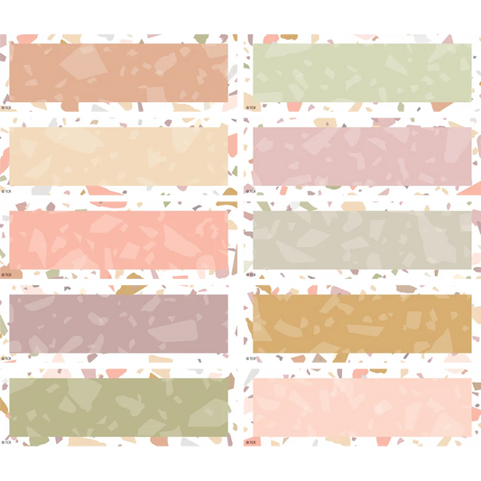 Terrazzo Tones Labels Magnetic Accents