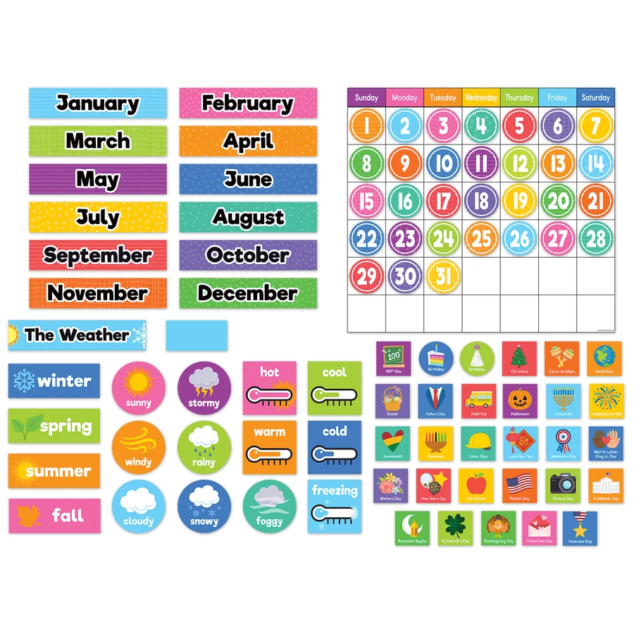 Colorful Magnetic Calendar Set