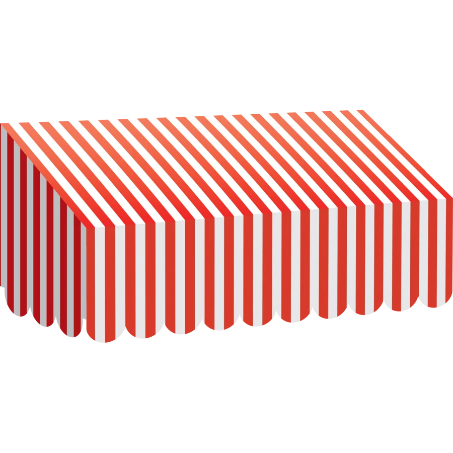 Red & White Stripes Awning