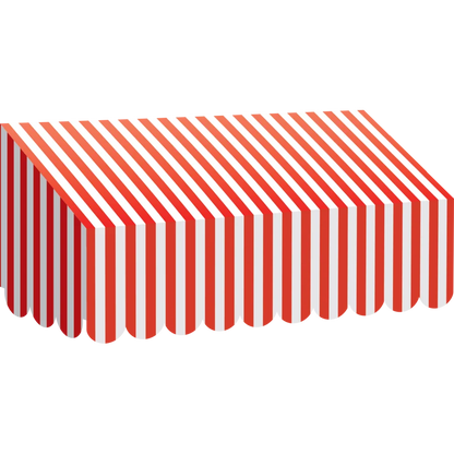 Red & White Stripes Awning