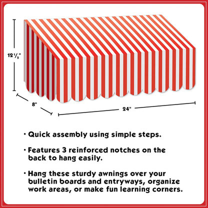 Red & White Stripes Awning