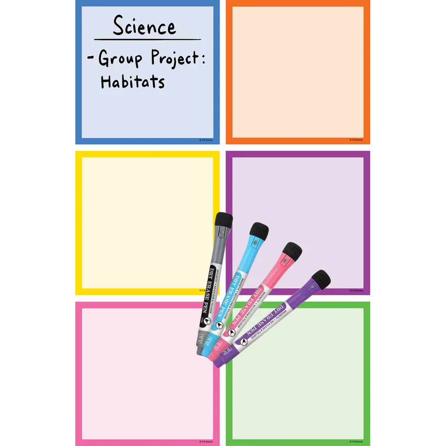 Colorful Dry-Erase Magnetic Square Notes
