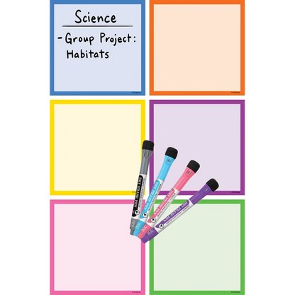 Colorful Dry-Erase Magnetic Square Notes