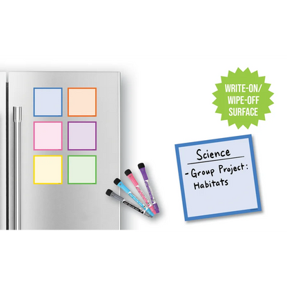 Colorful Dry-Erase Magnetic Square Notes