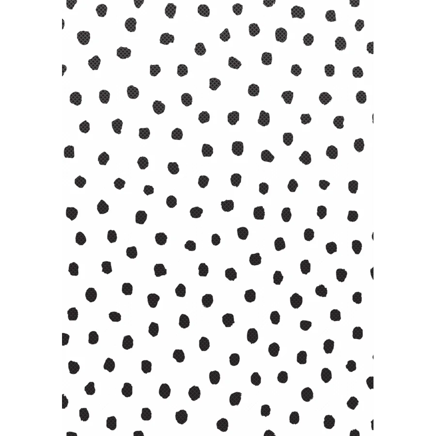Black Painted Dots on White Better Than Paper Bulletin Board Roll