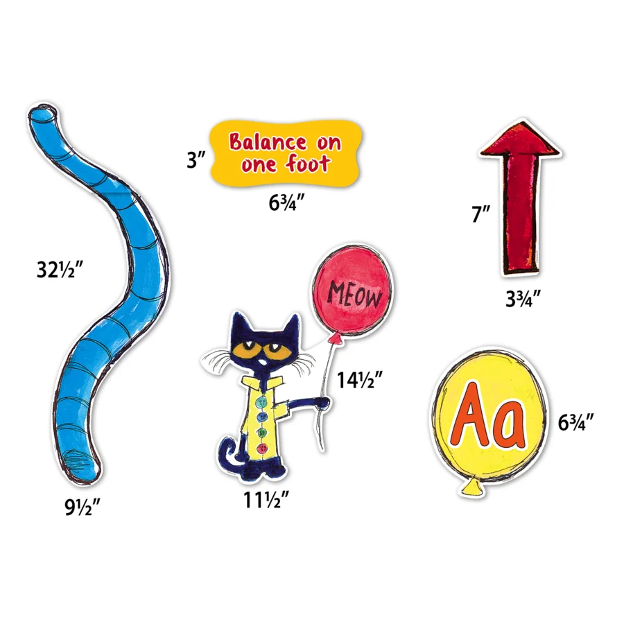 Pete the Cat Alphabet Balloons Sensory Path