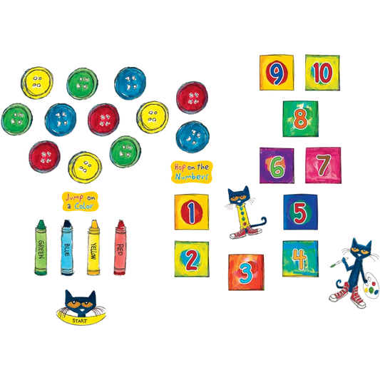 Pete the Cat Numbers and Colors Sensory Path