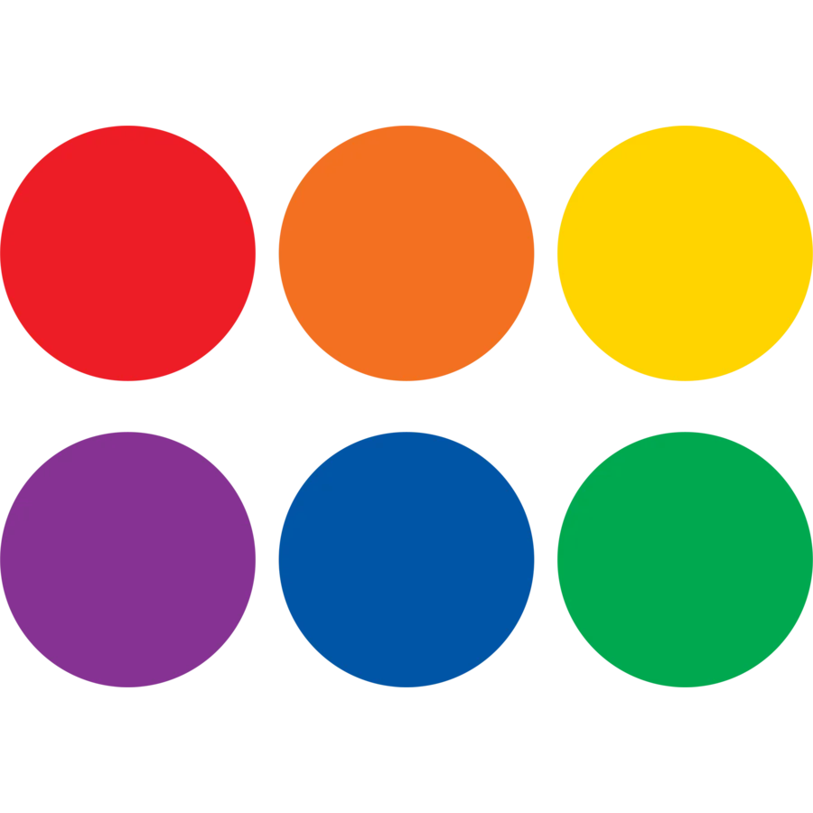 Spot On Floor Markers Colorful Circles - 4"