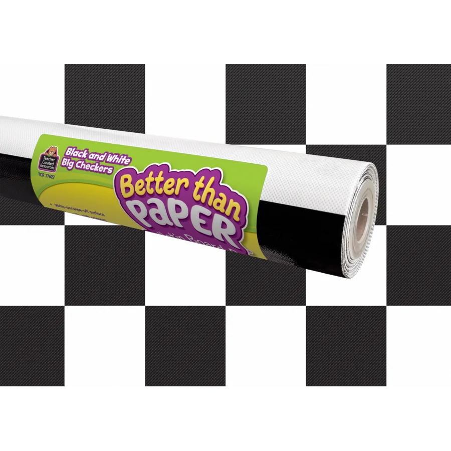 Black and White Big Checkers Better Than Paper