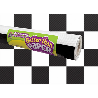 Black and White Big Checkers Better Than Paper