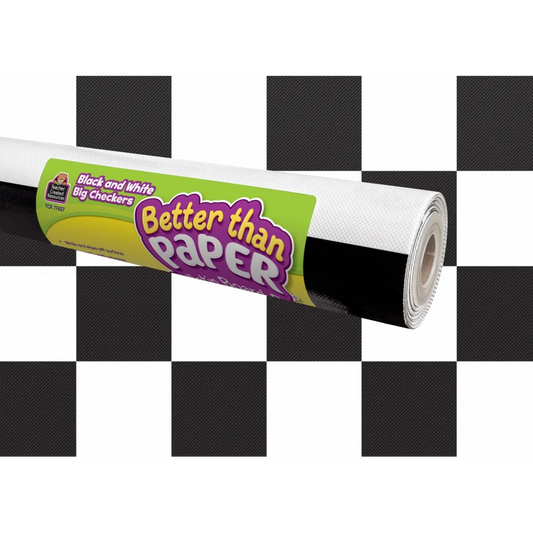 Black and White Big Checkers Better Than Paper