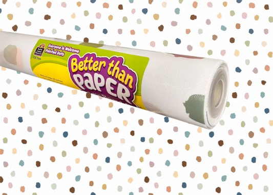 Everyone is Welcome Painted Dots Better Than Paper Bulletin Board Roll