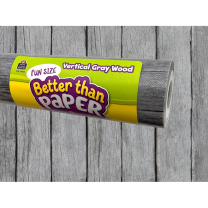 Fun Size Vertical Gray Wood Better Than Paper Bulletin Board Roll