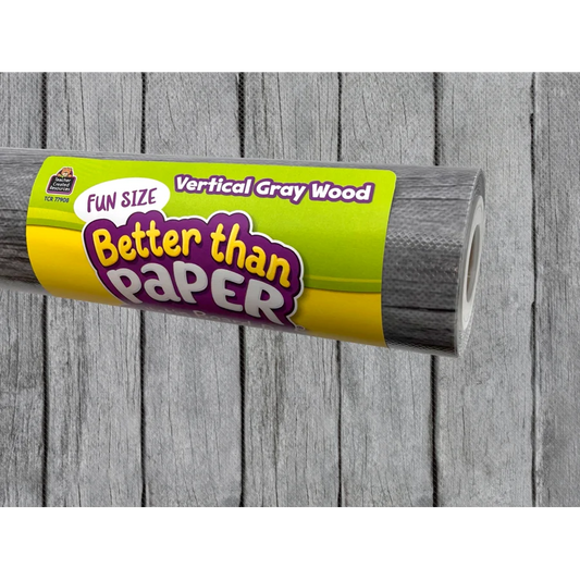 Fun Size Vertical Gray Wood Better Than Paper Bulletin Board Roll