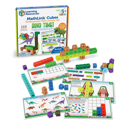 MathLink® Cubes Kindergarten Math Activity Set: Dino Time!