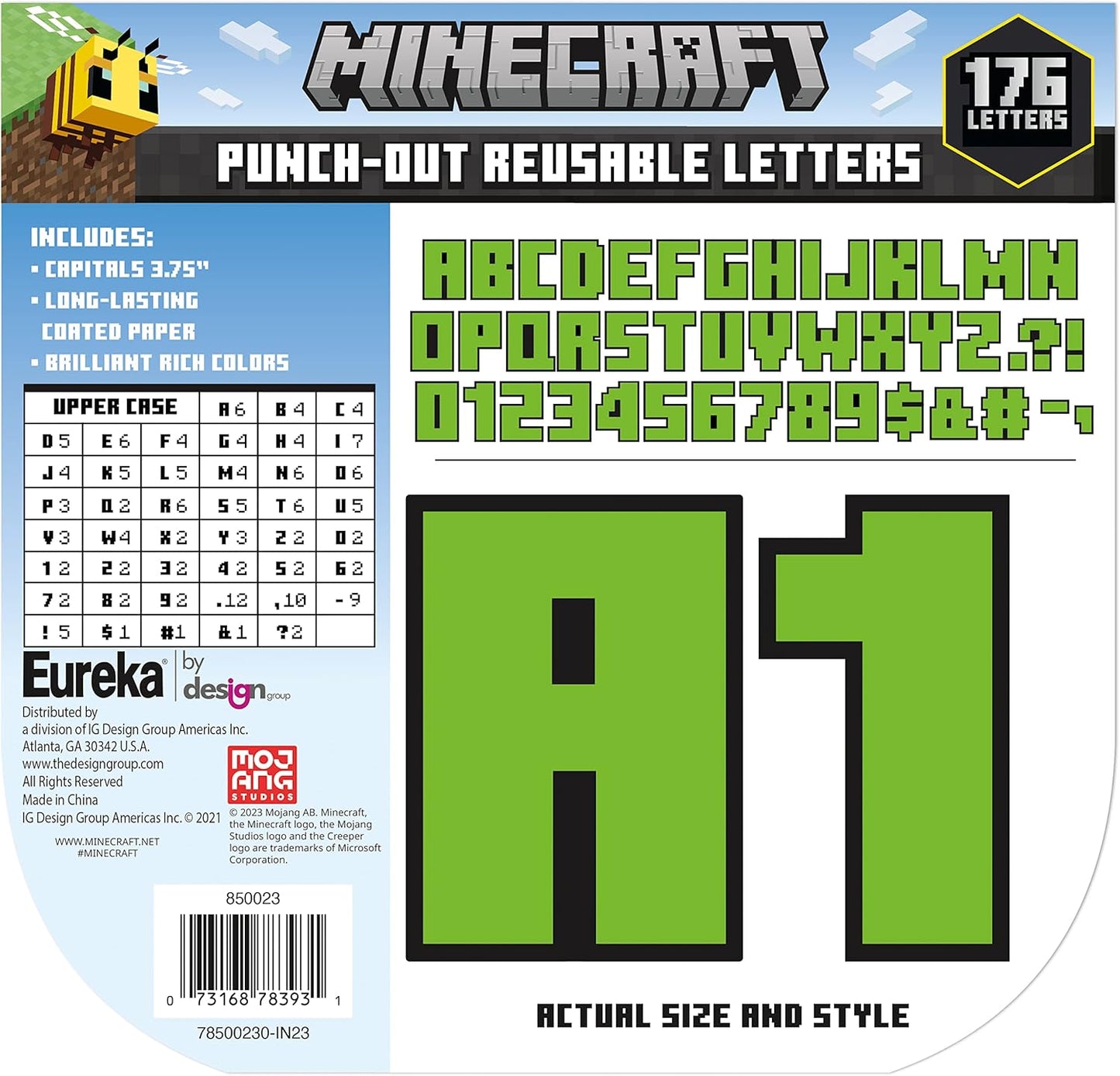 Eureka Minecraft Letter, Number, Punctuation Mark, and Symbol