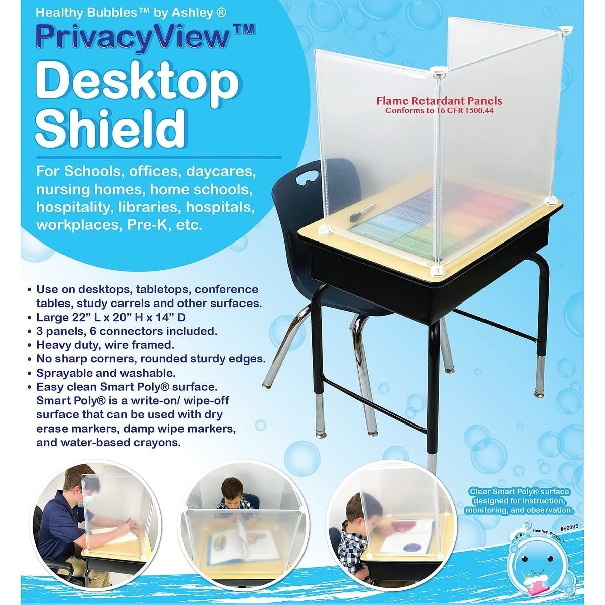 Privacy View Desktop Shield 22"x20"x14"
