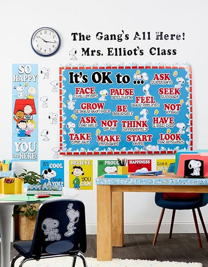 Eureka Peanuts Snoopy It's Ok to… Classroom Bulletin Board